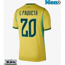 Brazil Lucas Paqueta #20 Replica Home Shirt World Cup 2026 Short Sleeve